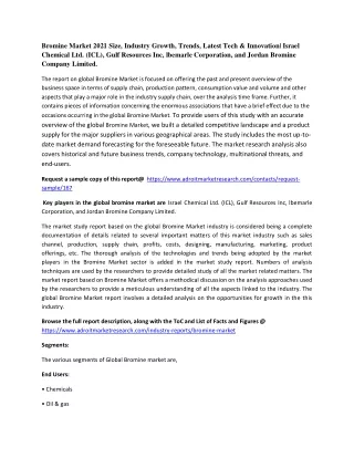 bromine market 2021 size industry growth trends