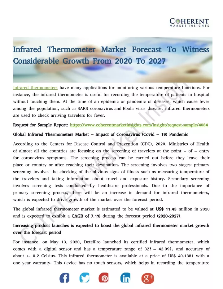 infrared thermometer market forecast to witness