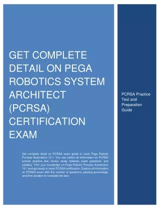 get complete detail on pega robotics system