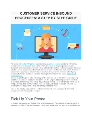 customer service inbound processes a step by step