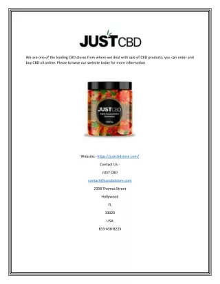 we are one of the leading cbd stores from where