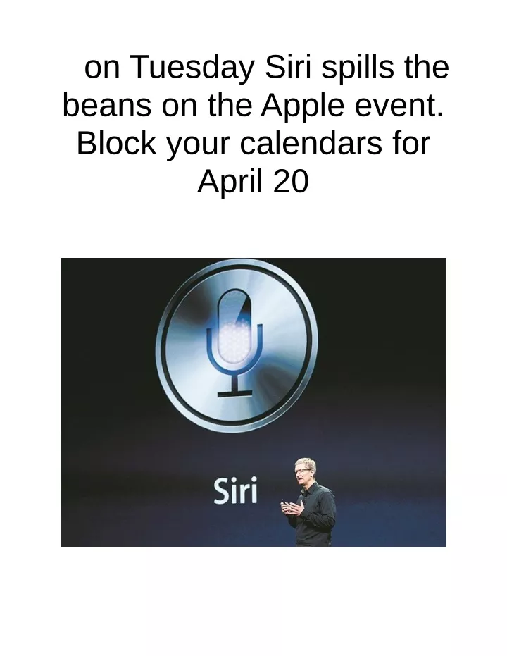 on tuesday siri spills the beans on the apple