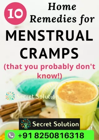 Period pains or Menstrual cramps home remedies | Say no to medications