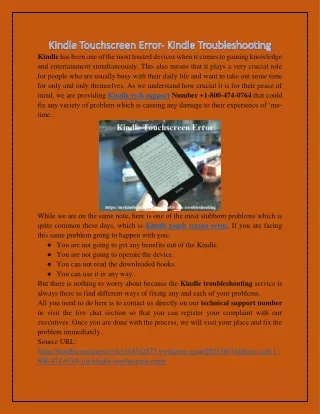 Direct call  +1-530 455-9193 for Kindle Troubleshooting