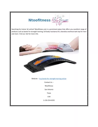 Buy Bands for Strength Training Online | Ntoofitness.com