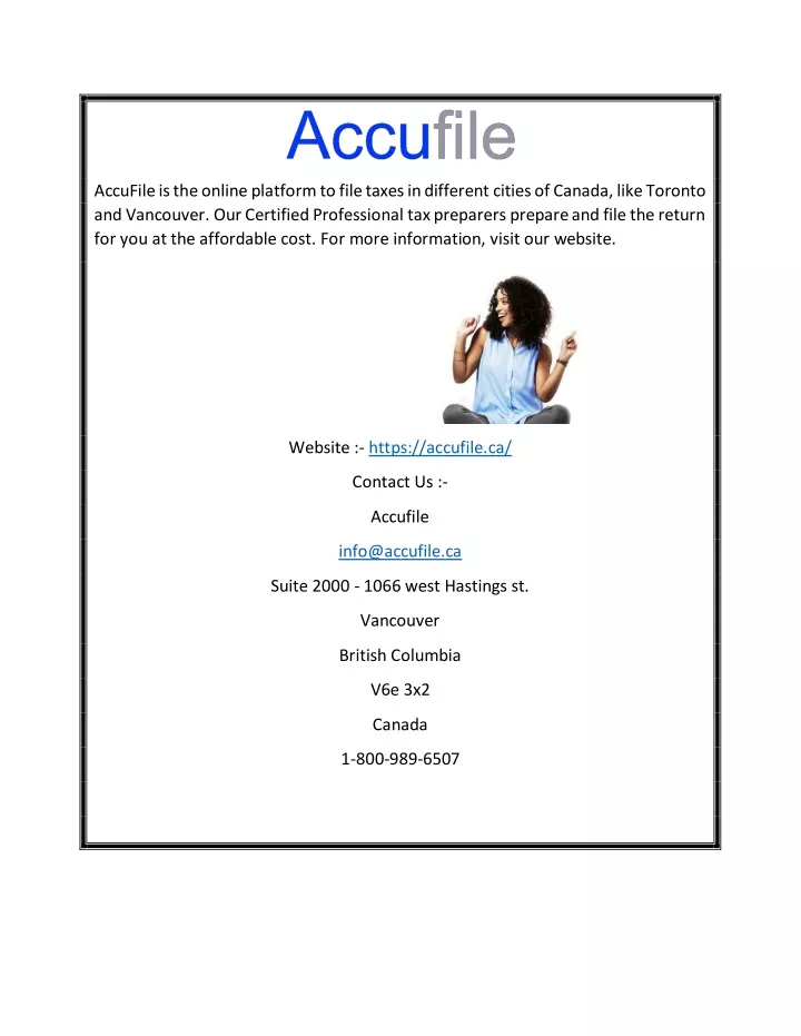 accufile is the online platform to file taxes