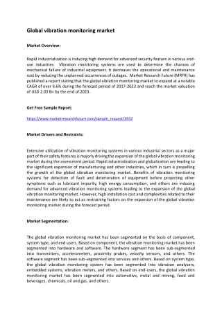 global vibration monitoring market