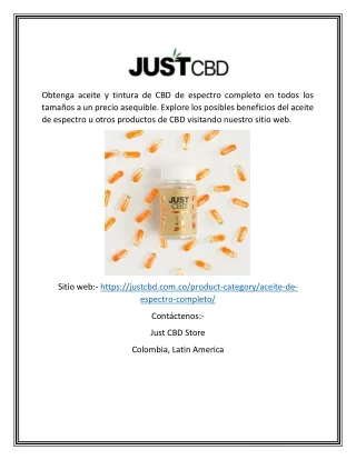 obtenga aceite y tintura de cbd de espectro