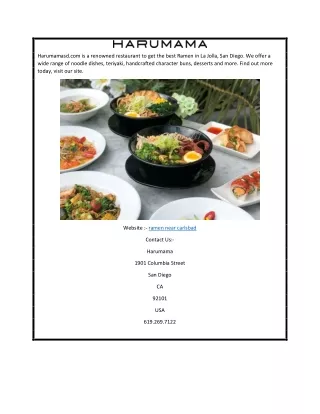 harumamasd com is a renowned restaurant