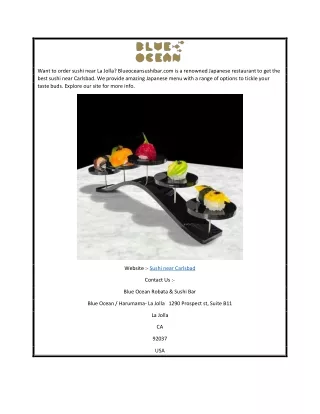 want to order sushi near la jolla