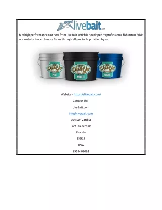 buy high performance cast nets from live bait