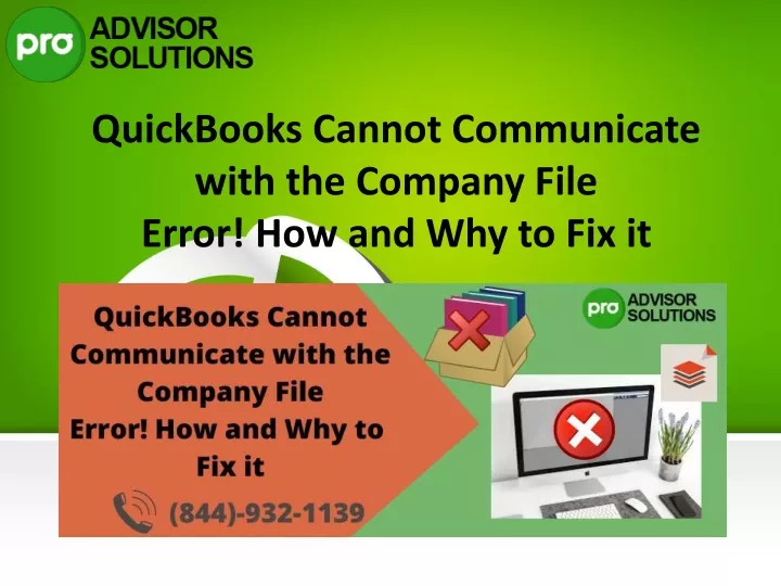 quickbooks cannot communicate with the company file error how and why to fix it