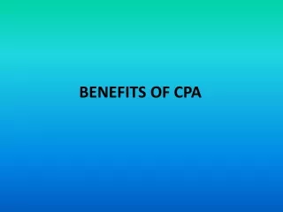 BENEFITS OF CPA