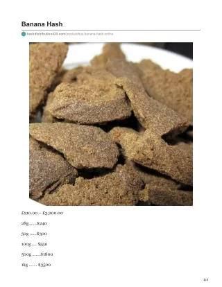 banana hash