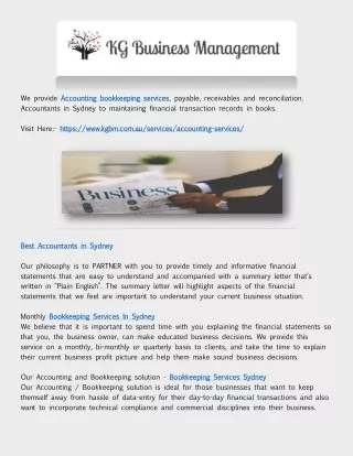 we provide accounting bookkeeping services