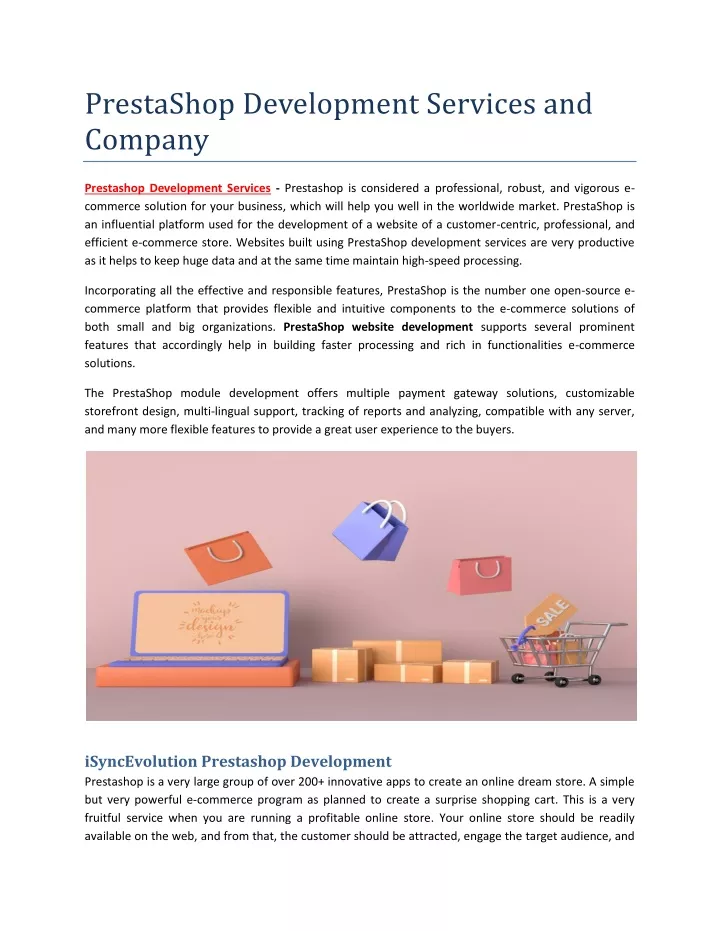 prestashop development services and company