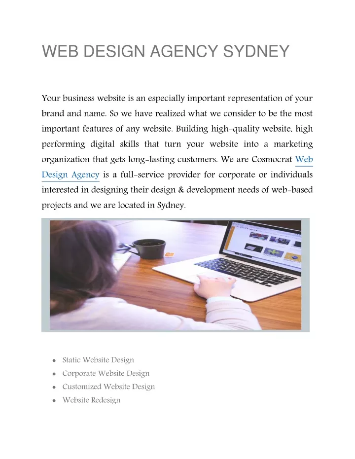 web design agency sydney