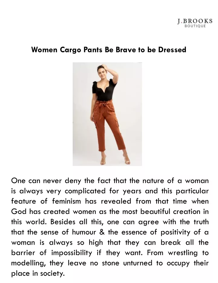women cargo pants be brave to be dressed