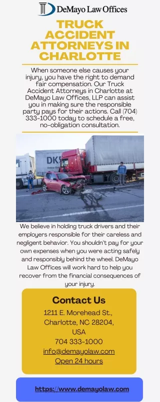 Truck Accident Attorneys in Charlotte