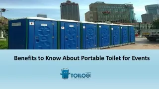 Benefits to Know About Portable Toilet for Events