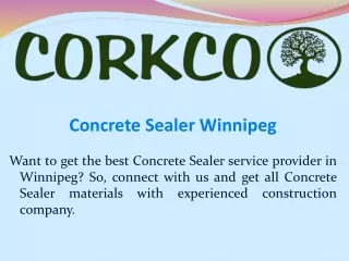 Concrete Sealer Winnipeg