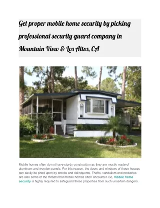ge proper mobil hom securit b pickin