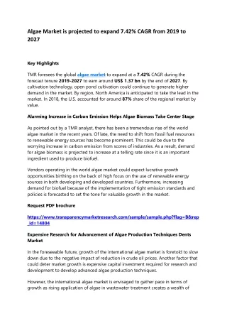 algae market is projected to expand 7 42 cagr