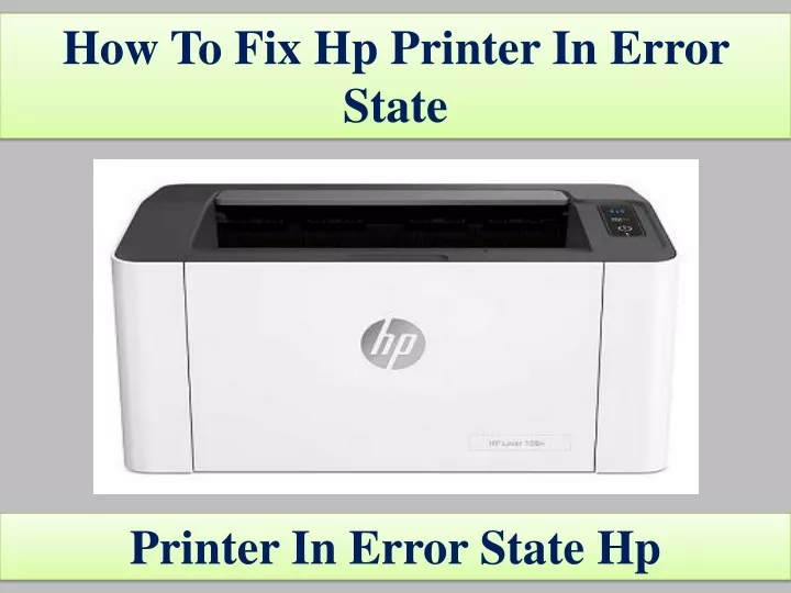 how to fix hp printer in error state