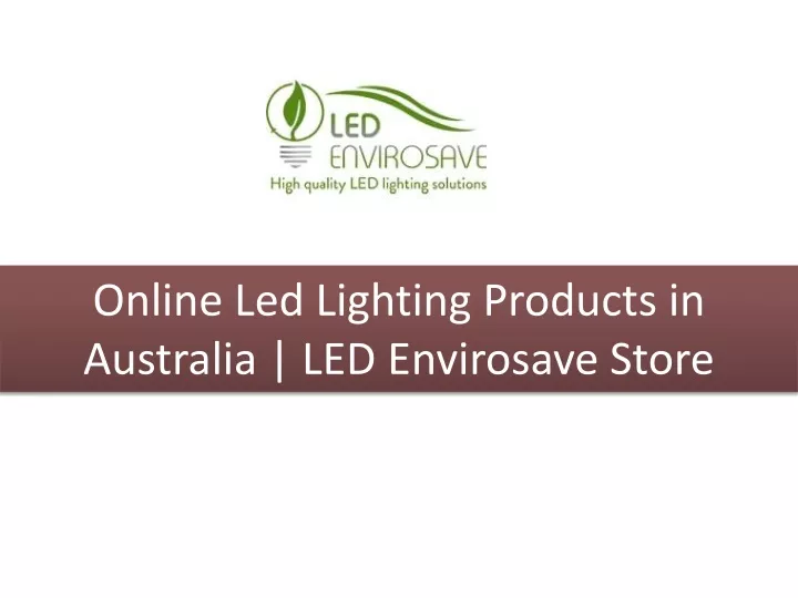 online led lighting products in australia