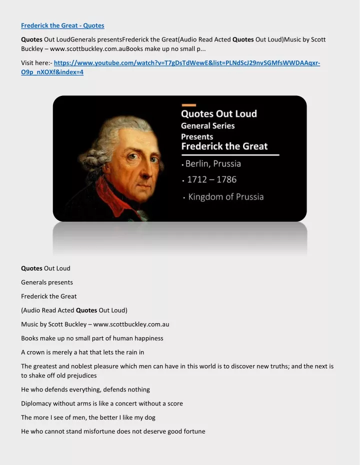 frederick the great quotes