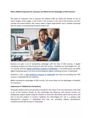 why is website important for a business and what