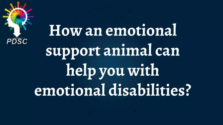 how an emotional support animal can help you with emotional disabilities