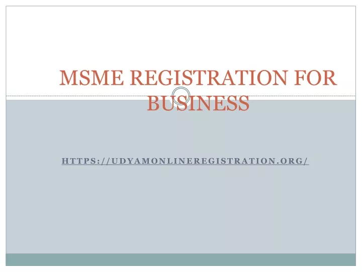 msme registration for business