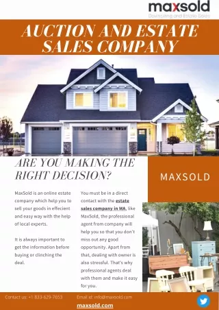 Online estate company | MaxSold