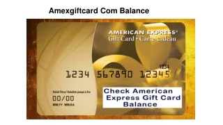 Amexgiftcard Com Balance