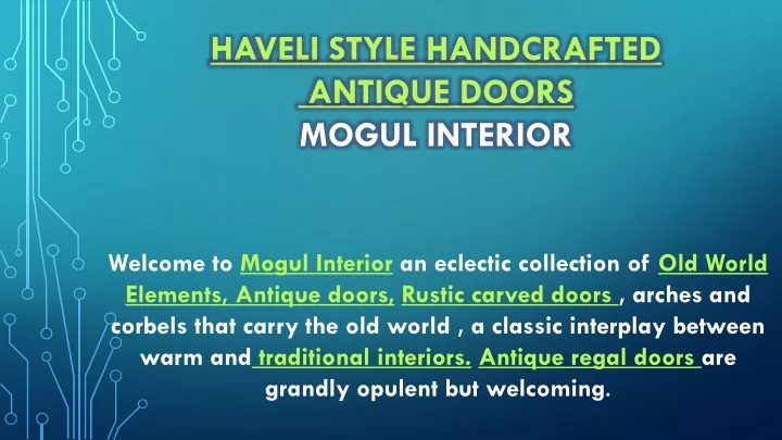 haveli style handcrafted antique doors mogul