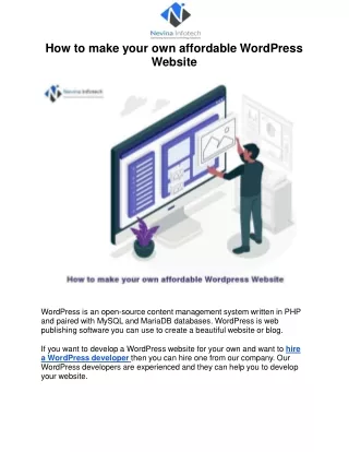 how to make your own affordable wordpress website