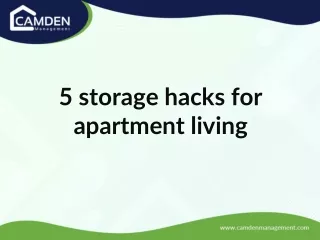 5 storage hacks for apartment living