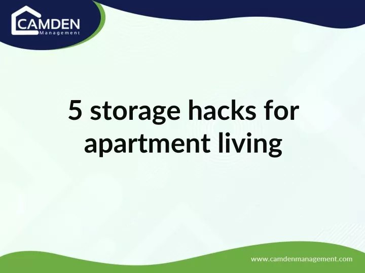 5 storage hacks for apartment living