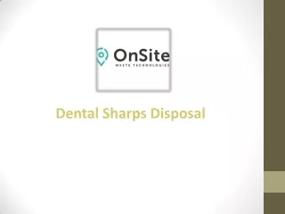 dental sharps disposal