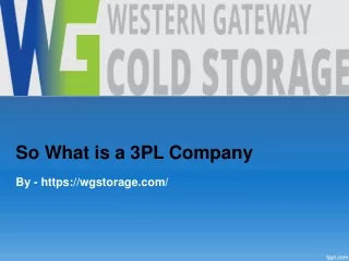 So What is a 3PL Company