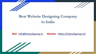 Best Website Designing Company in India
