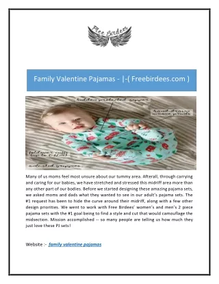 Family Valentine Pajamas - |-( Freebirdees.com )