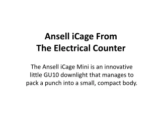 ansell icage from the electrical counter