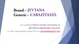 brand jevtana generic cabazitaxel
