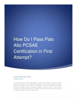 how do i pass palo alto pcsae certification