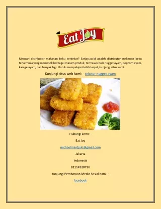 Tekstur Chicken Nugget | Eatjoy.co.id