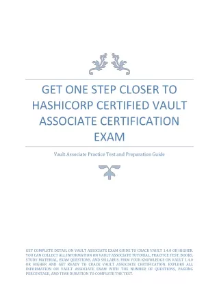 get one step closer to hashicorp certified vault