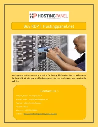 Buy RDP | Hostingpanel.net