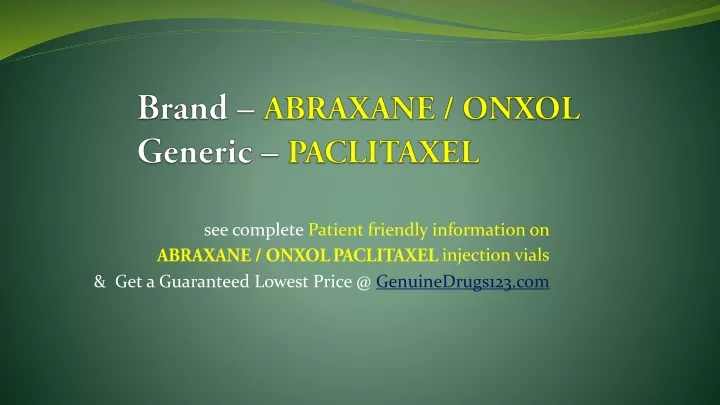 brand abraxane onxol generic paclitaxel